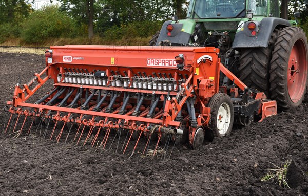 Seed drill in agriculture