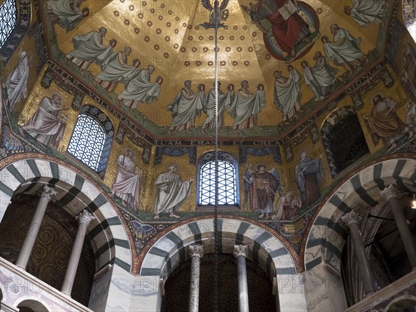 Magnificent interior in the UNESCO World Heritage Aachen Cathedral