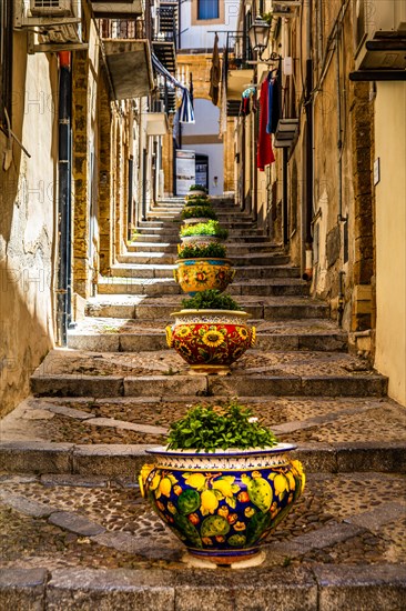 Cefalu with picturesque old town