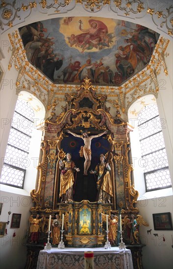 Interior view of the monastery church