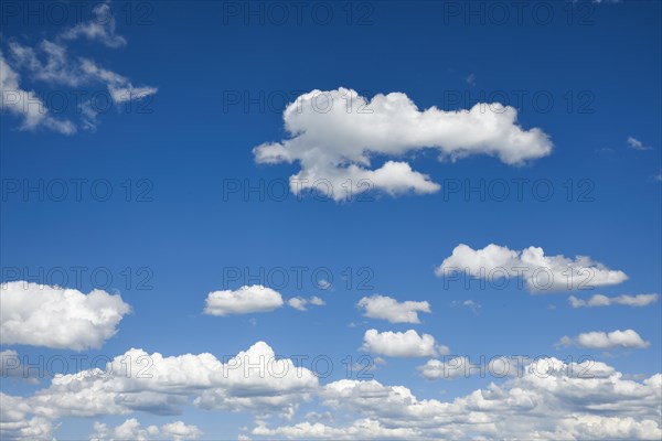 Beautiful white spring clouds in the blue sky