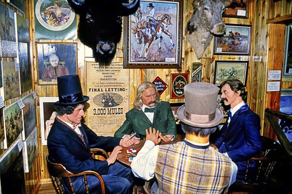 Poker round with western figures