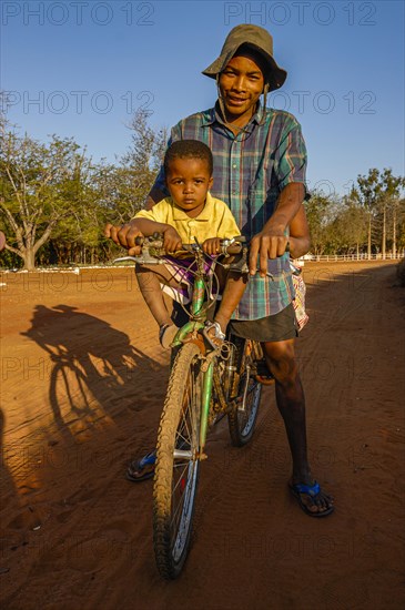 Family on a bicycle