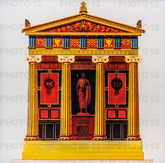 Reconstruction drawing of the Punic temple of Selinunte