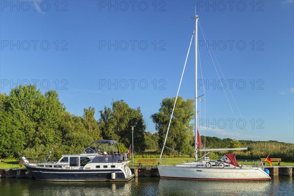 Port of Rankwitz in Lieper Winkel on the Peenestrom