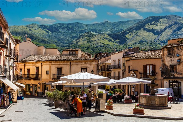 Castelbuono in the Madonie mountains with historic old town