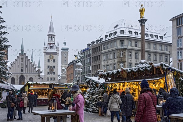 Christmas market stalls