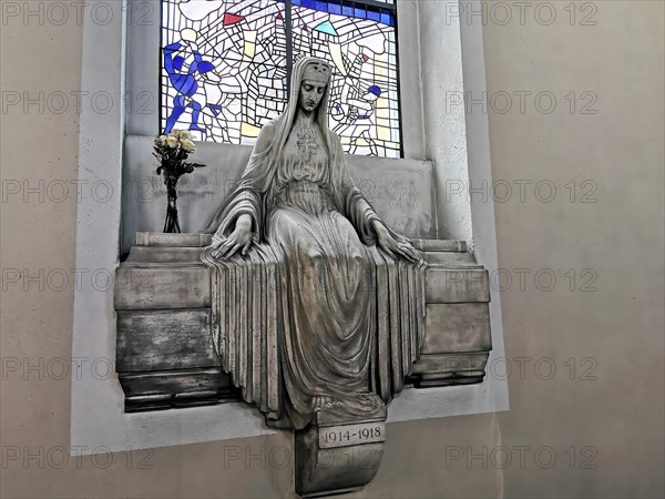 Statue Mourning Theology by Emil Stadelhofer in the Convict Church