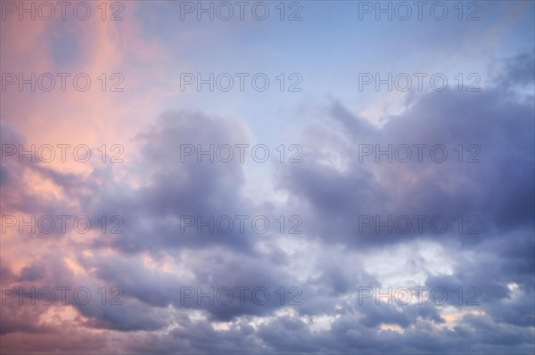 Fractured clouds in the morning sky