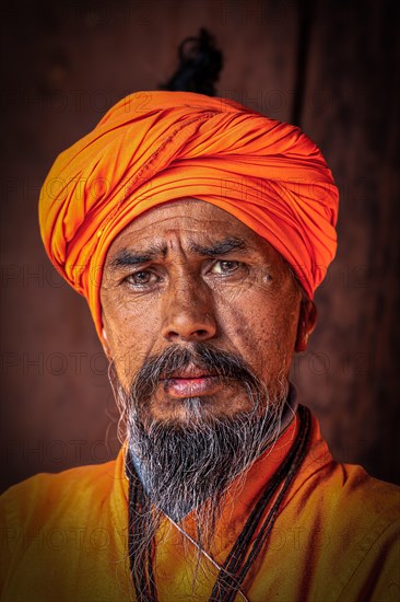 Portrait of a Sadhu or holy man