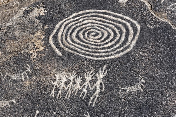 Petroglyphs created by the Hohokam Indians