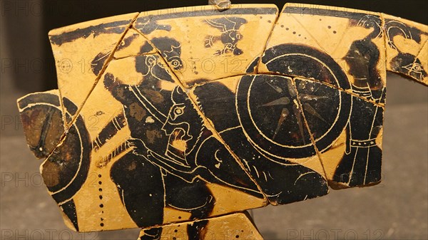 Representation of the battle of Hercules with the Nemean Lion