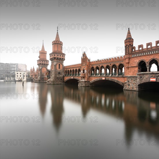 The Oberbaum Bridge that connects the Berlin districts of Kreuzberg and Friedrichshain