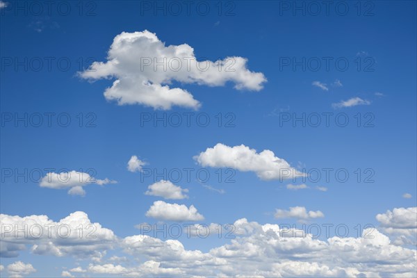 Beautiful white spring clouds in the blue sky