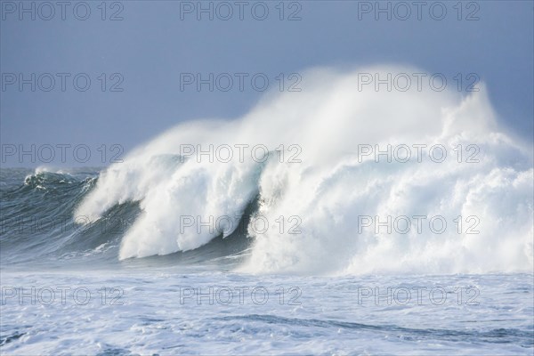 Large wave breaking in the open sea off the south coast of England