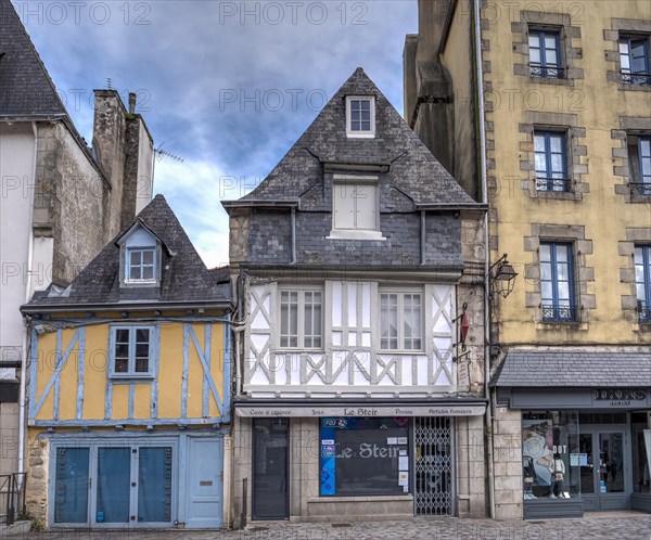 Old town with half-timbered house at Place Terre au Duc