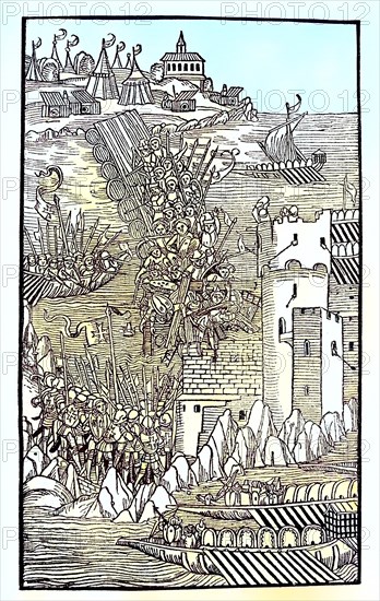 Scene from the Siege of Rhodes