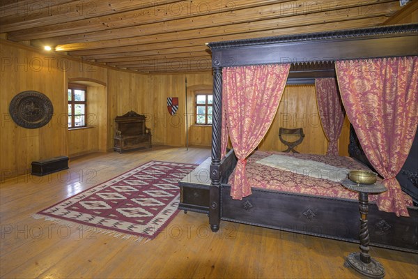 Bedroom of the medieval cave castle