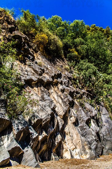 Bizarre rock formations of basalt