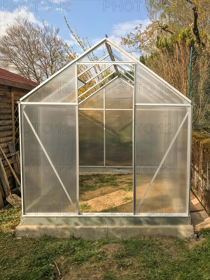 Self-build greenhouse not quite finished yet