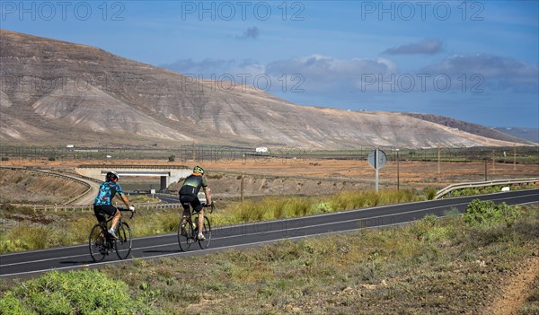 Road cyclist on a country road