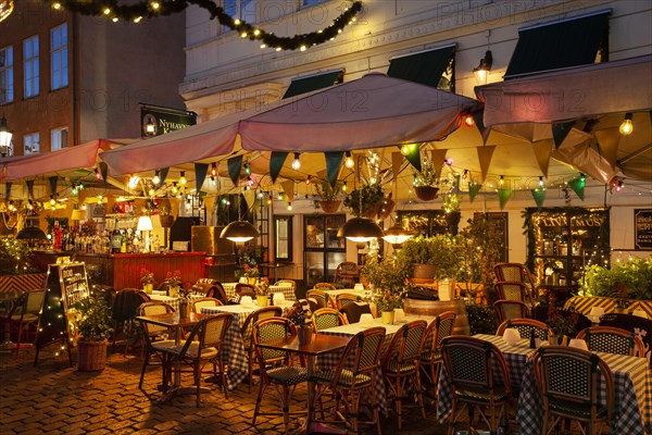 Restaurant in christmas time