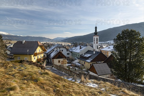 View of the village and the parish church of Mauterndorf