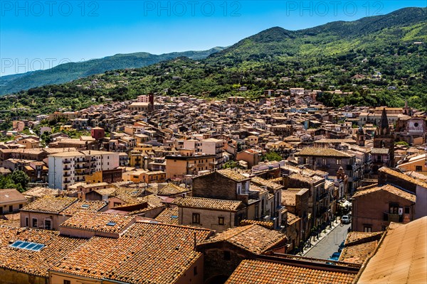 Castelbuono in the Madonie mountains with historic old town