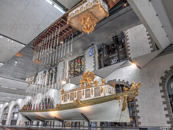 Les Ateliers des Capucins Brest Cultural Centre in a huge hall with the uncovered ship of Emperor Napoleon