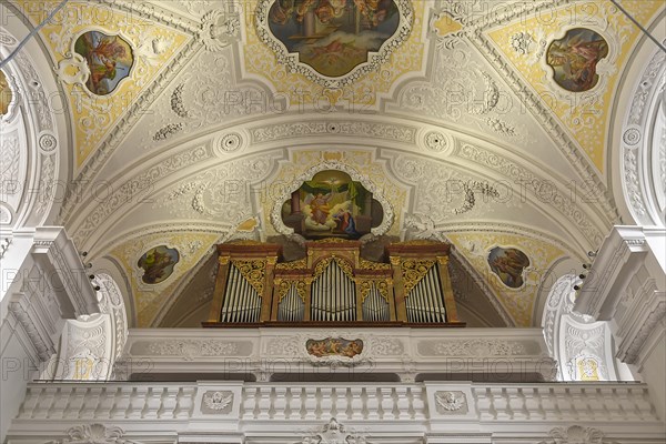 Baroque organ in the town parish church of St. Oswald