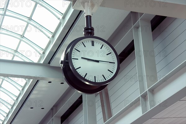 Suspended clock at Seoul Incheon international airport