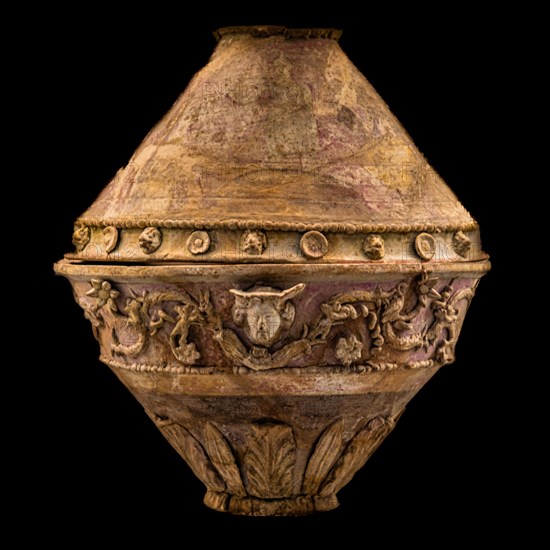 Splendid and characteristic Hellenistic polychrome terracotta production from Centuripe