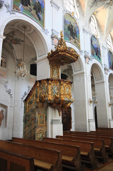 Interior view of the monastery church