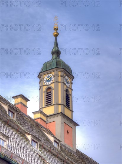 The tower above the roof of the former Ursuline Church of the Holy Trinity and Adult Education Centre today