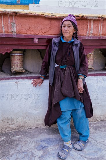 Elderly woman at Lamayuru Monastery