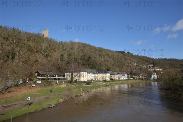 View of Laurenburg Castle and Ruin in the Lahn Valley