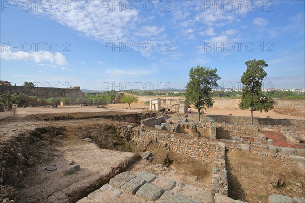 Archaeological site in the UNESCO Alcazaba built 9th century in Merida