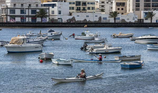 Kayaks in the lagoon Charco de San Gines