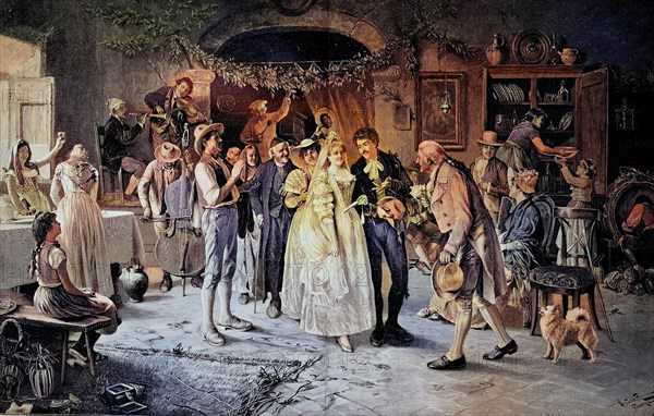 A wedding in 18th century Italy