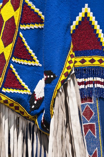 Detail of a female traditional dancer's regalia