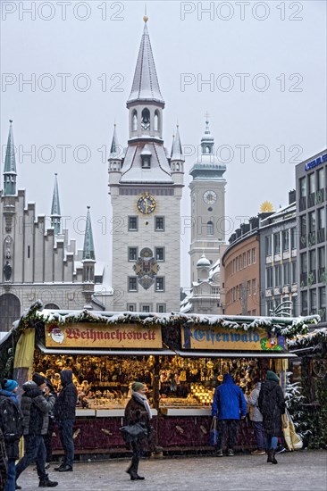 Christmas market stalls