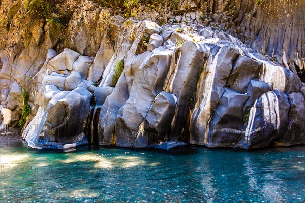 Bizarre rock formations of basalt