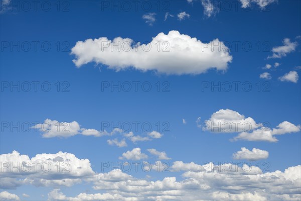 Beautiful white spring clouds in the blue sky