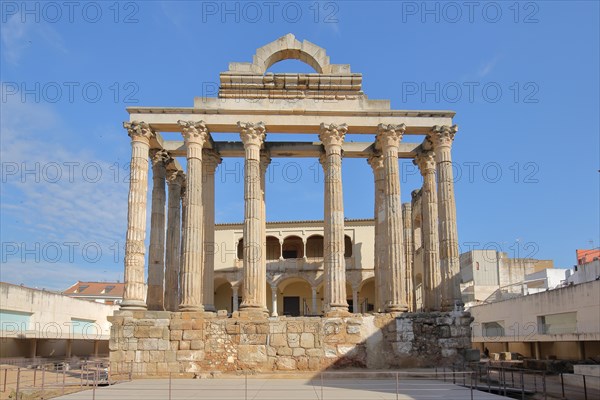 UNESCO Templo de Diana and part of the Roman city of Emerita Augusta in Merida