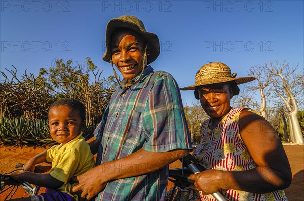 Family on a bicycle