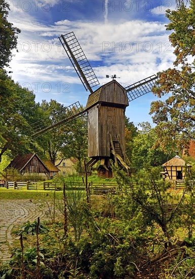 The Muehlenhof open-air museum with the Bockwindmuehle