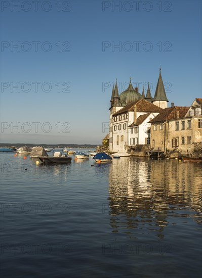 Turmhof and boat harbour in Steckborn