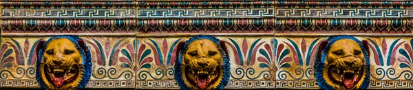 Lion-headed gargoyles from the Temple of Zeus in Himera