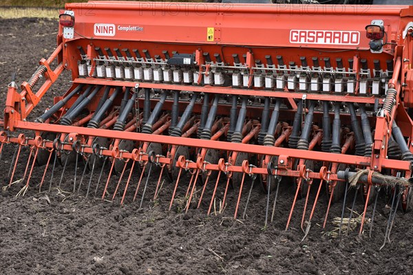 Seed drill in agriculture