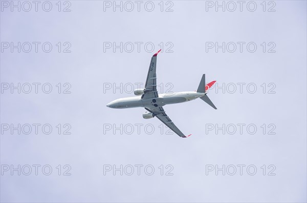 Turkish Airlines Boeing 737-8F2 with registration TC-JVR has taken off from Friedrichshafen airport